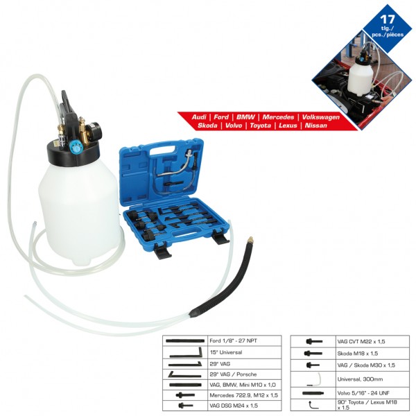 Brilliant Tools BT621000 Plniaci prístroj na prevodovkový olej s adaptérom
